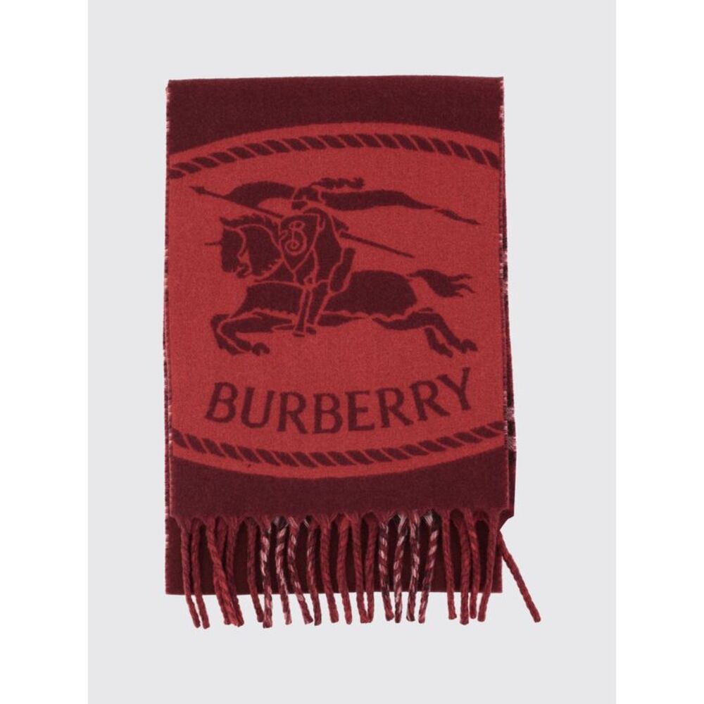 Burberry Women Reversible Check Cashmere Scarf Burberry With Fringed Edges